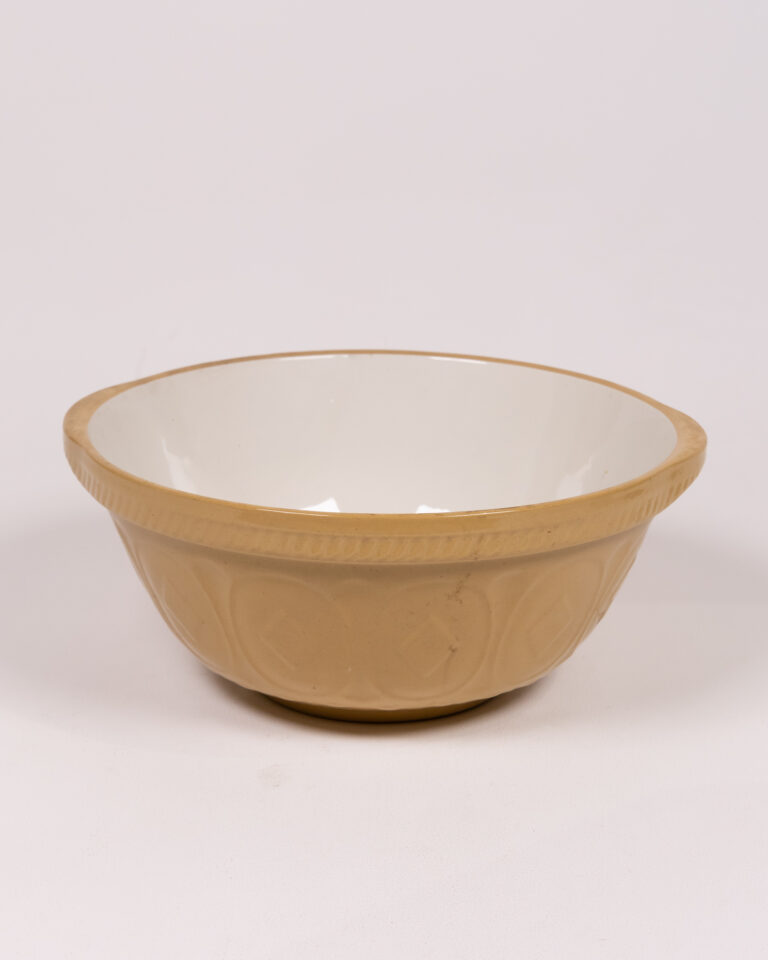 Vintage T.G. Green "Gripstand" Mixing Bowl, Brown & Cream Stoneware