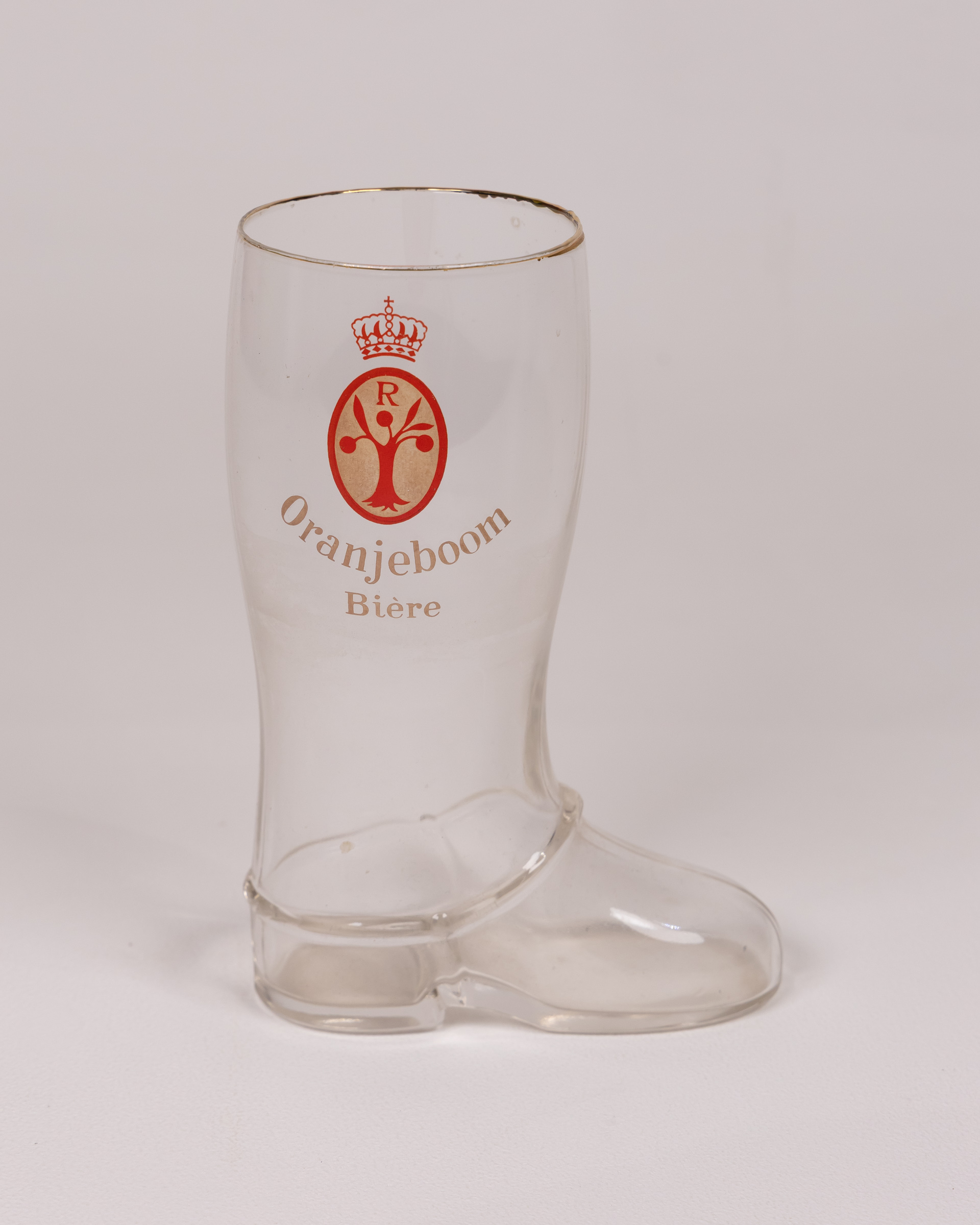 Oranjeboom Bière Novelty Boot Shaped Beer Glass, Dutch Breweriana