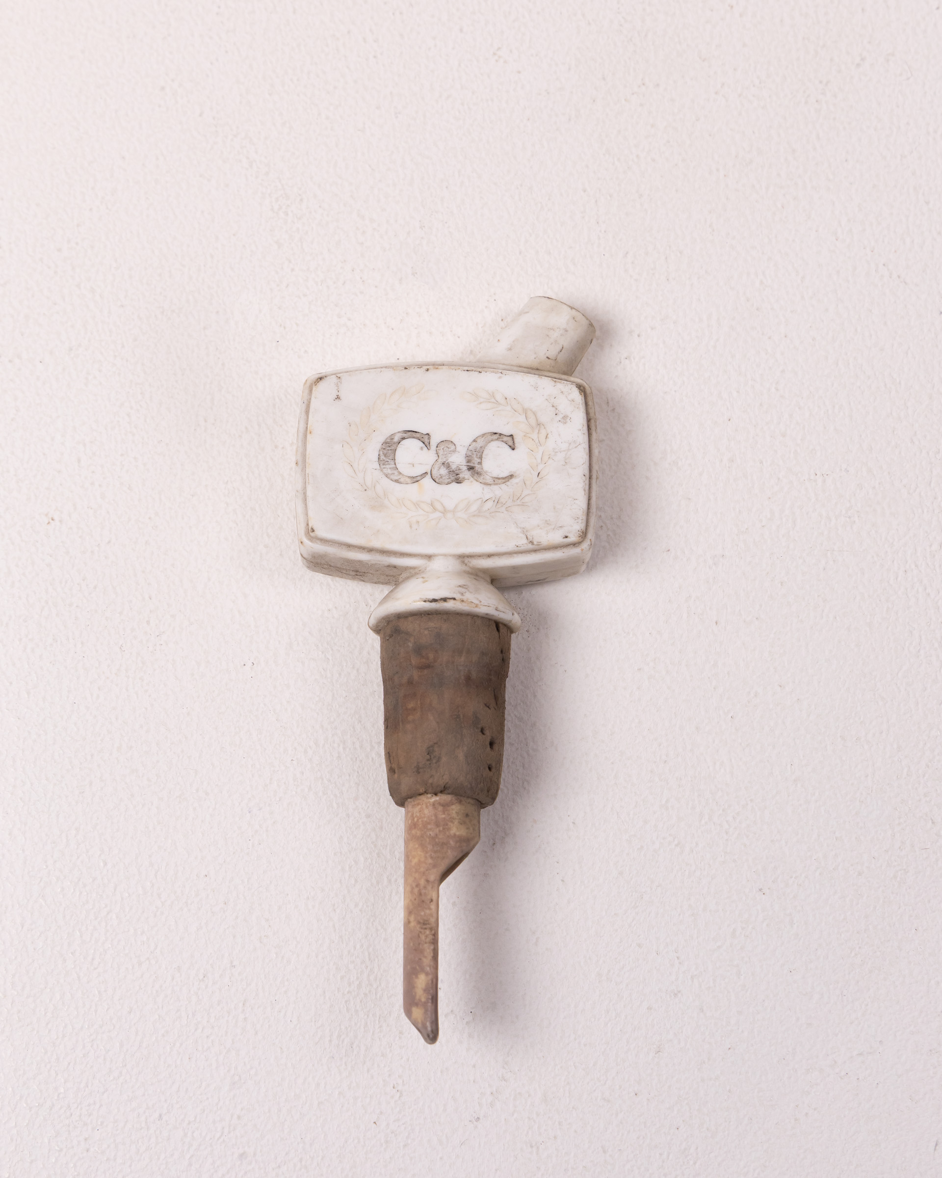 Vintage C&C Ceramic Spirit Pourer with Cork and Spout
