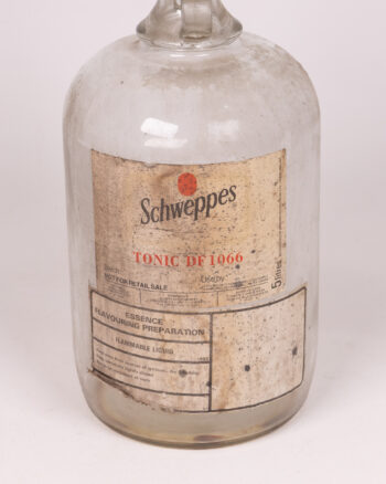 Vintage Schweppes Tonic DF 1066 5 Litre Glass Flavouring Essence Bottle