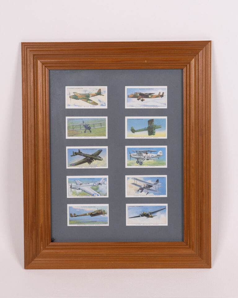 Vintage Framed Player's Cigarettes Aviation Aircraft Card Collection