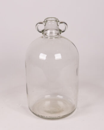 Clear Glass Demijohn Bottle with Two Handles