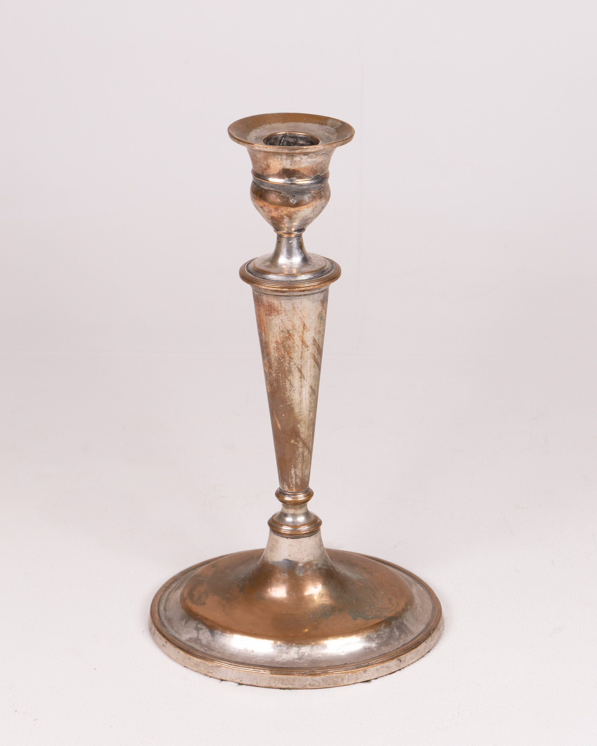 Vintage Metal Candlestick Holder – Elegant Silver Finish, Home Decor