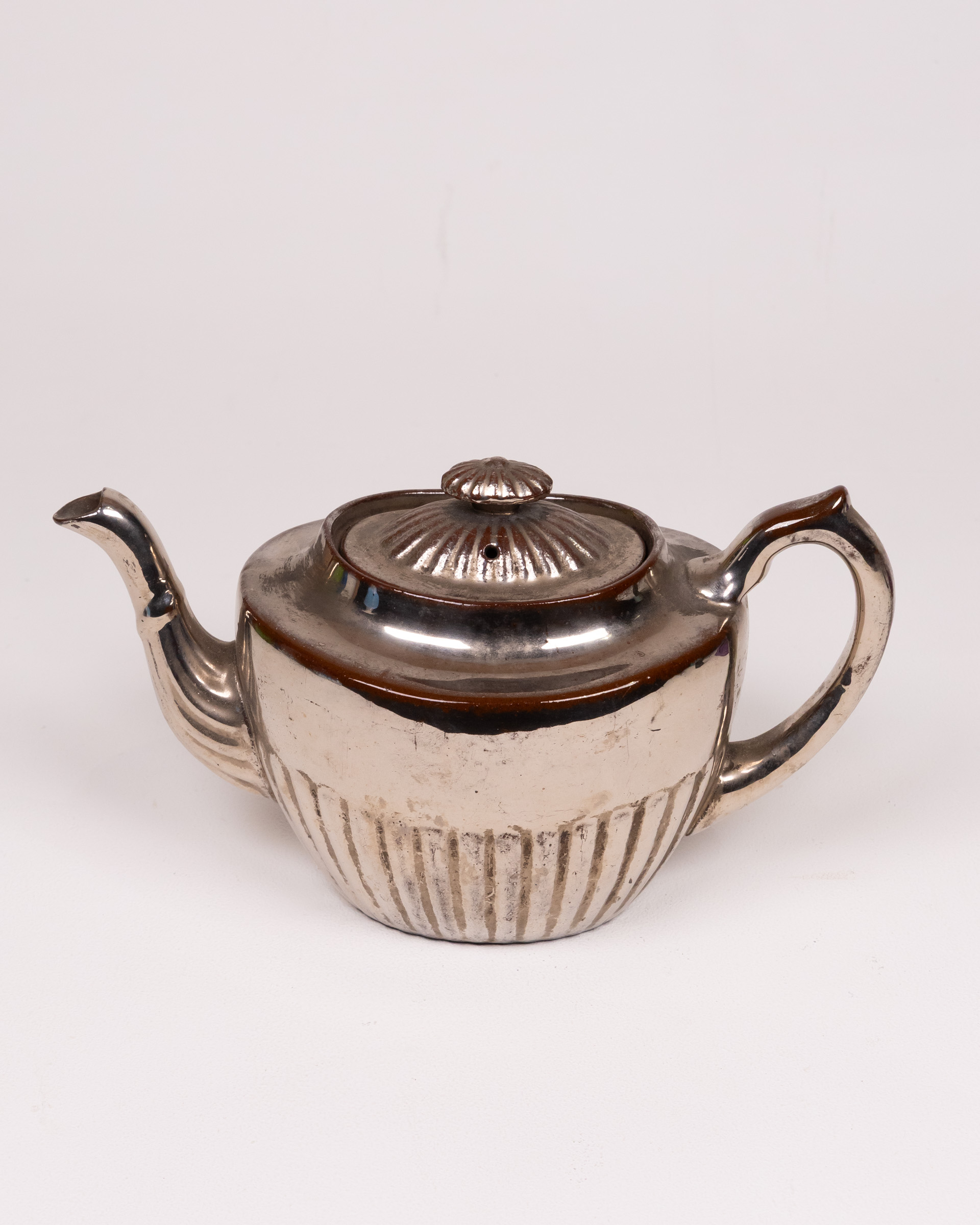 Skye Art Ware Silver Plated Metal Teapot, Burslem Staffordshire, 1995