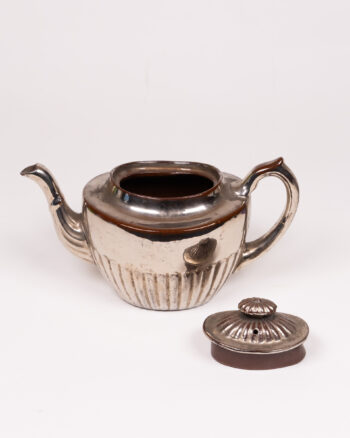 Skye Art Ware Silver Plated Metal Teapot, Burslem Staffordshire, 1995