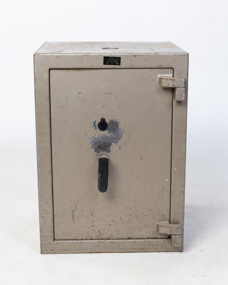 Vintage E. Havlin & Sons Safe - Grey Metal Strongbox, Industrial Decor