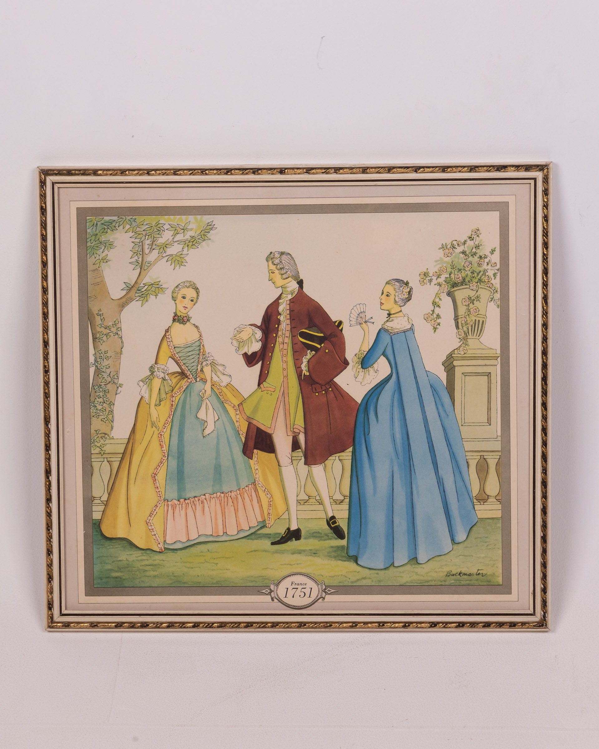 Buckmaster Framed Print with 18th Century Figures