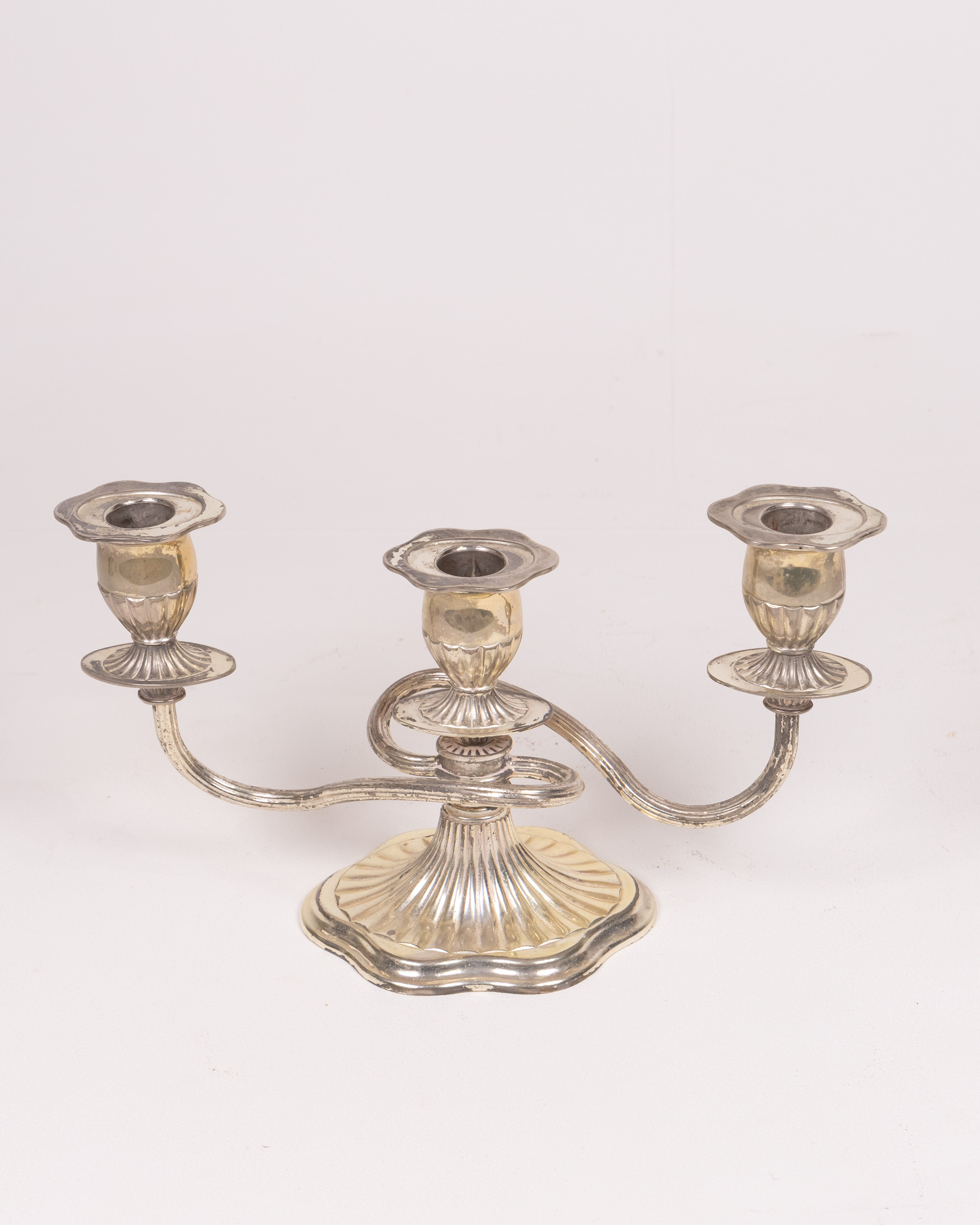 Vintage Silver Plated 3-Candle Candelabra, Elegant Home Decor