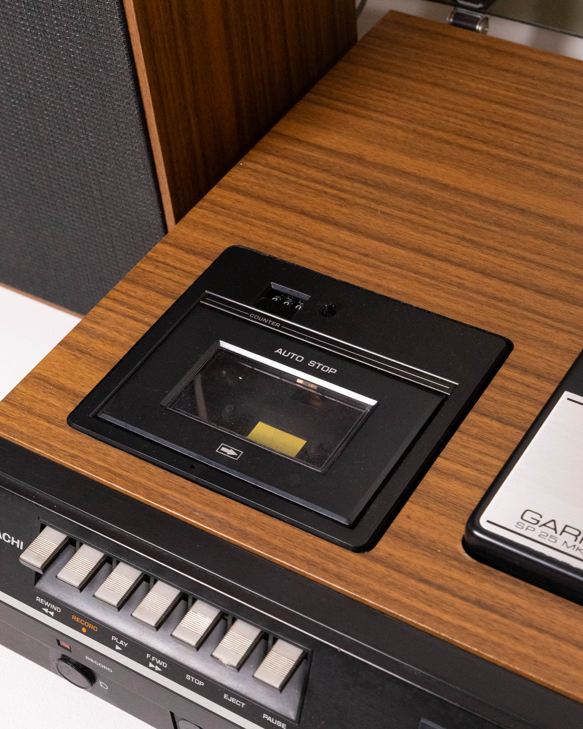 Vintage Hitachi Stereo Music System with Garrard Turntable & Speakers - Image 7