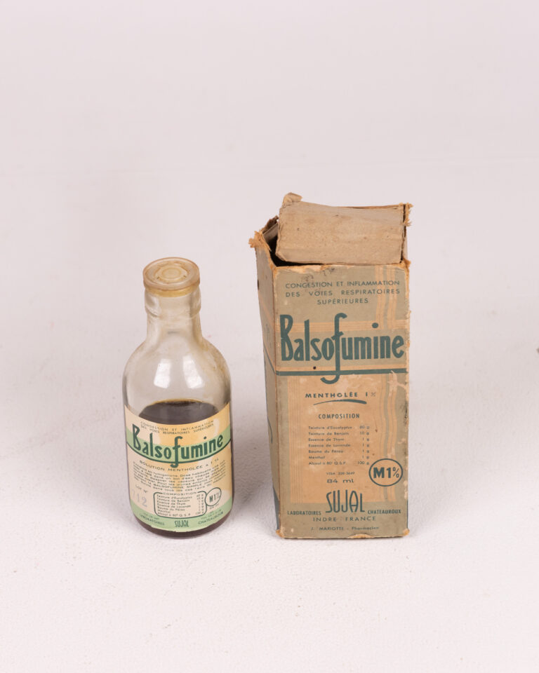 Vintage Balsofumine Glass Bottle with Original Box