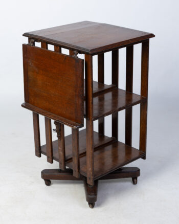 Antique Revolving Bookcase with Reading Shelf