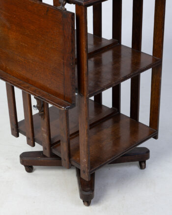 Antique Revolving Bookcase with Reading Shelf