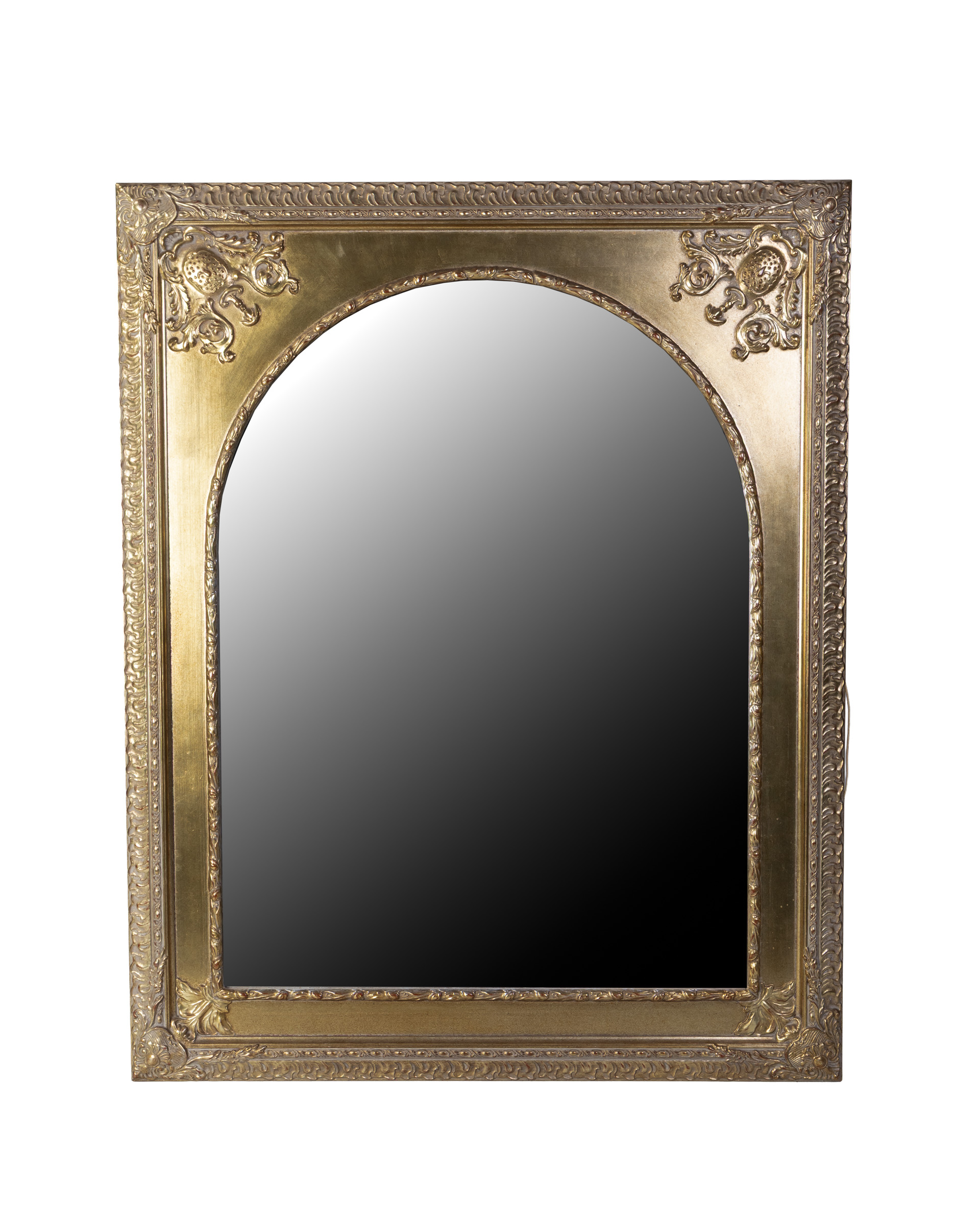 Ornate Gold Framed Mirror, Decorative Arch, Elegant Home Decor, Vintage