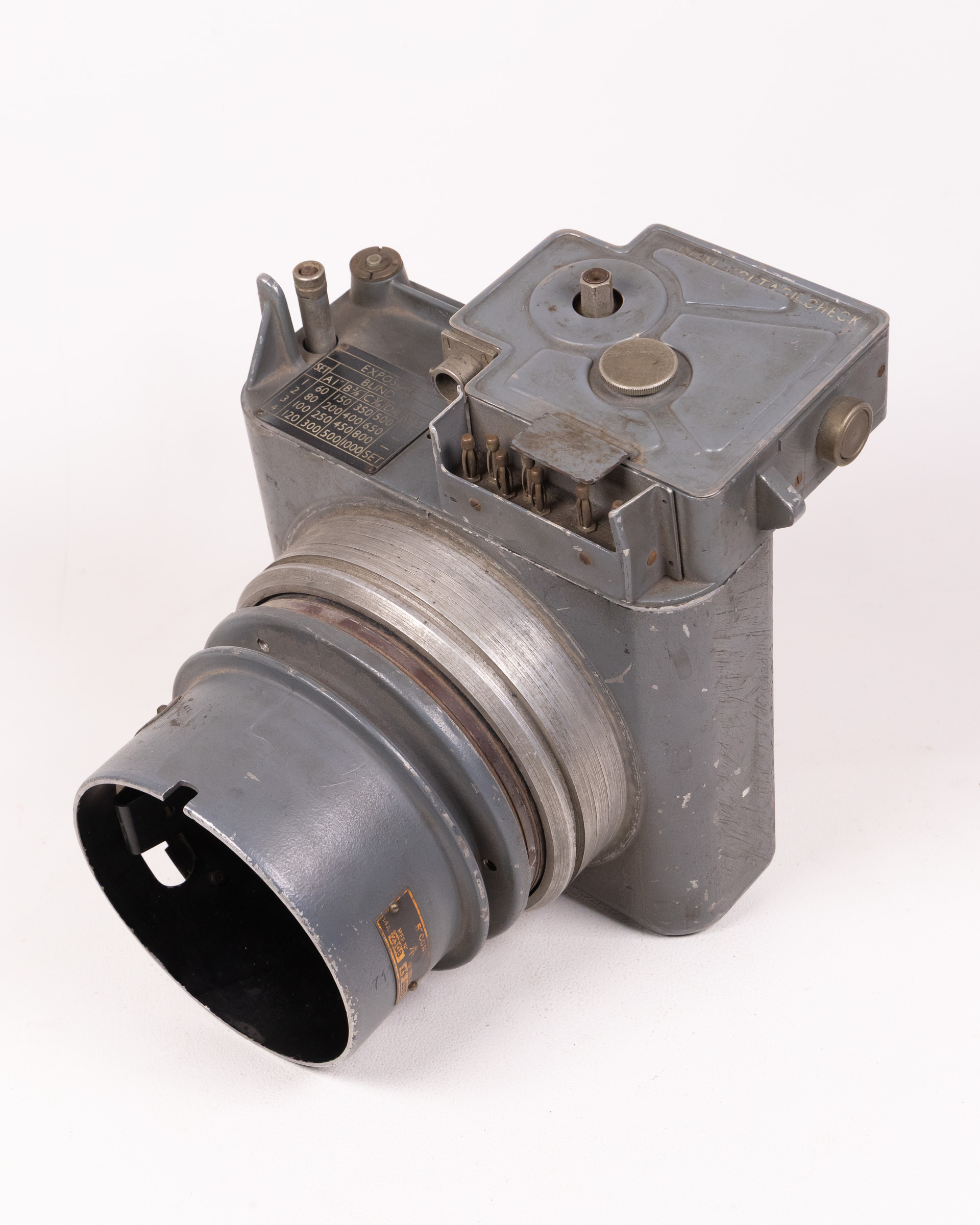 Vintage Military Aerial Survey F24 Camera with Exposure Table