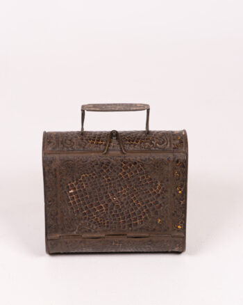 Vintage Marsh & Co. Belfast Biscuit Tin Trinket Box with Handle