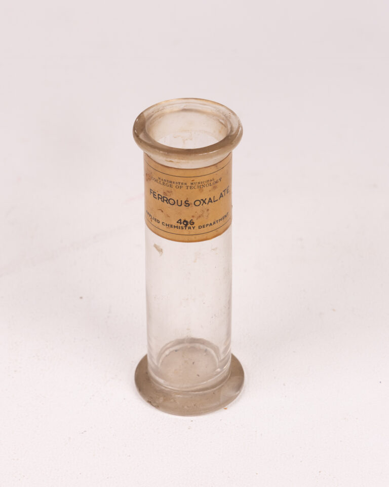 Vintage Glass Medical Cylinder with Label