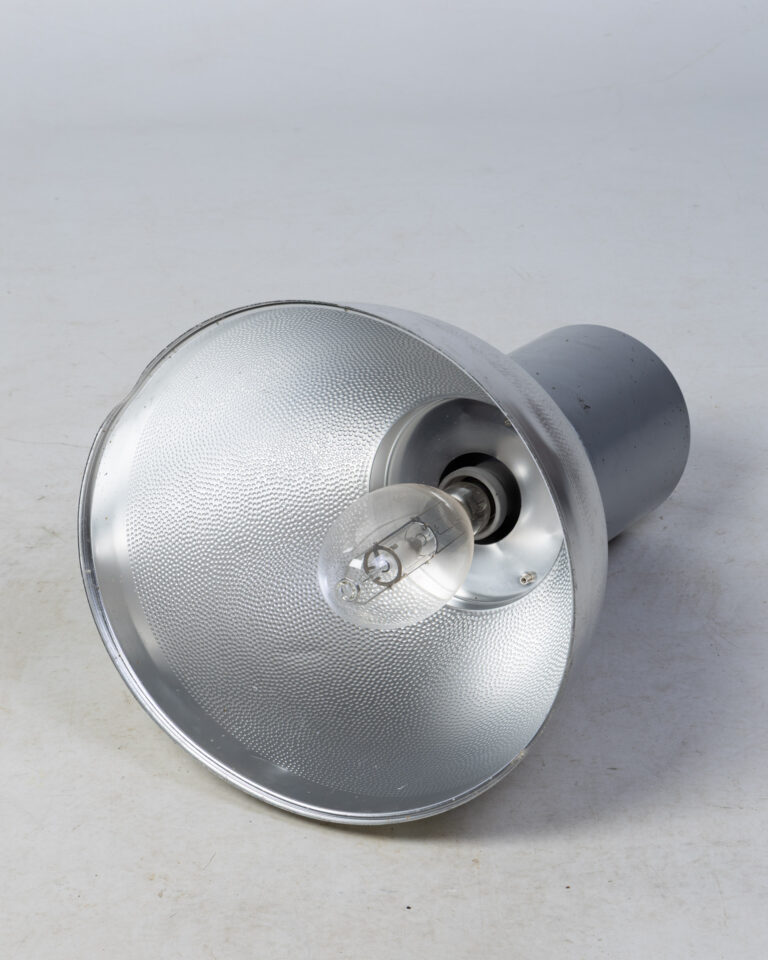 Industrial-Style Grey Metal Ceiling Light Fitting With Silver Shade