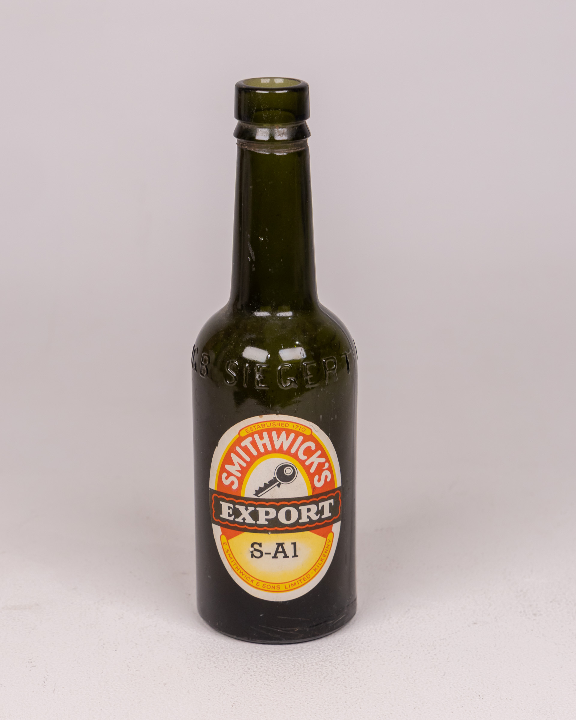 Vintage Smithwick’s Export S-A1 Green Glass Brewery Bottle Collectible