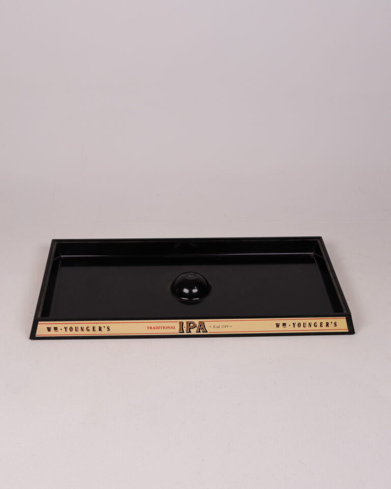 Wm. Younger's Traditional IPA Black Plastic Bar Tray with Bubble