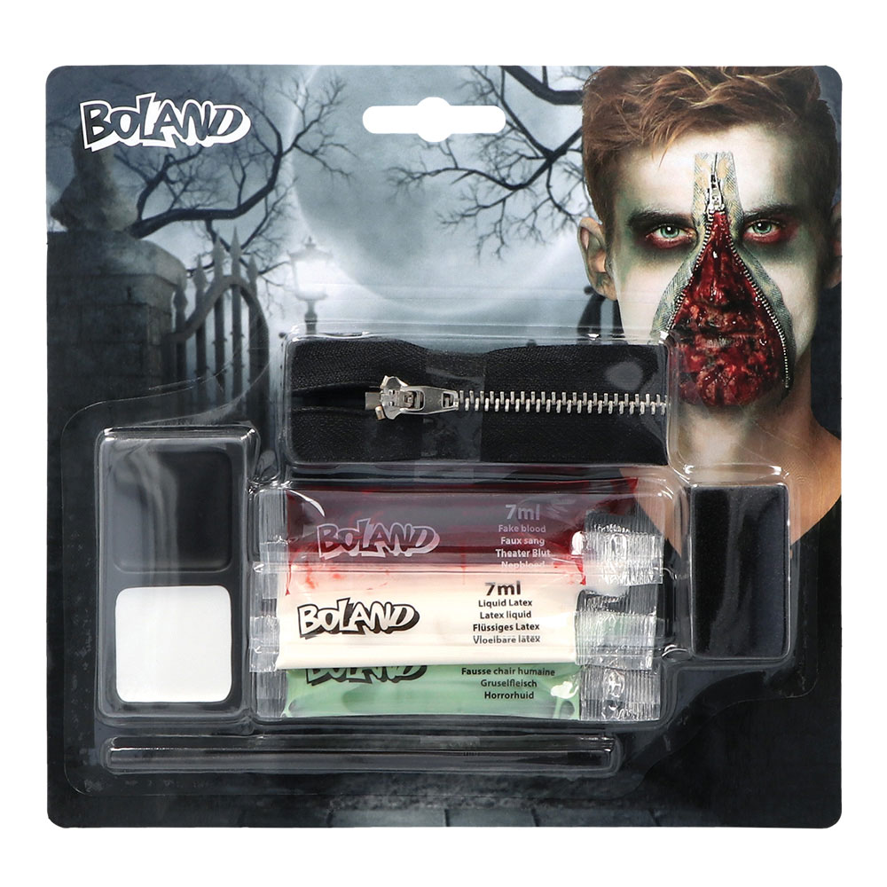 Zombie Zipper Make-up Kit with Fake Blood