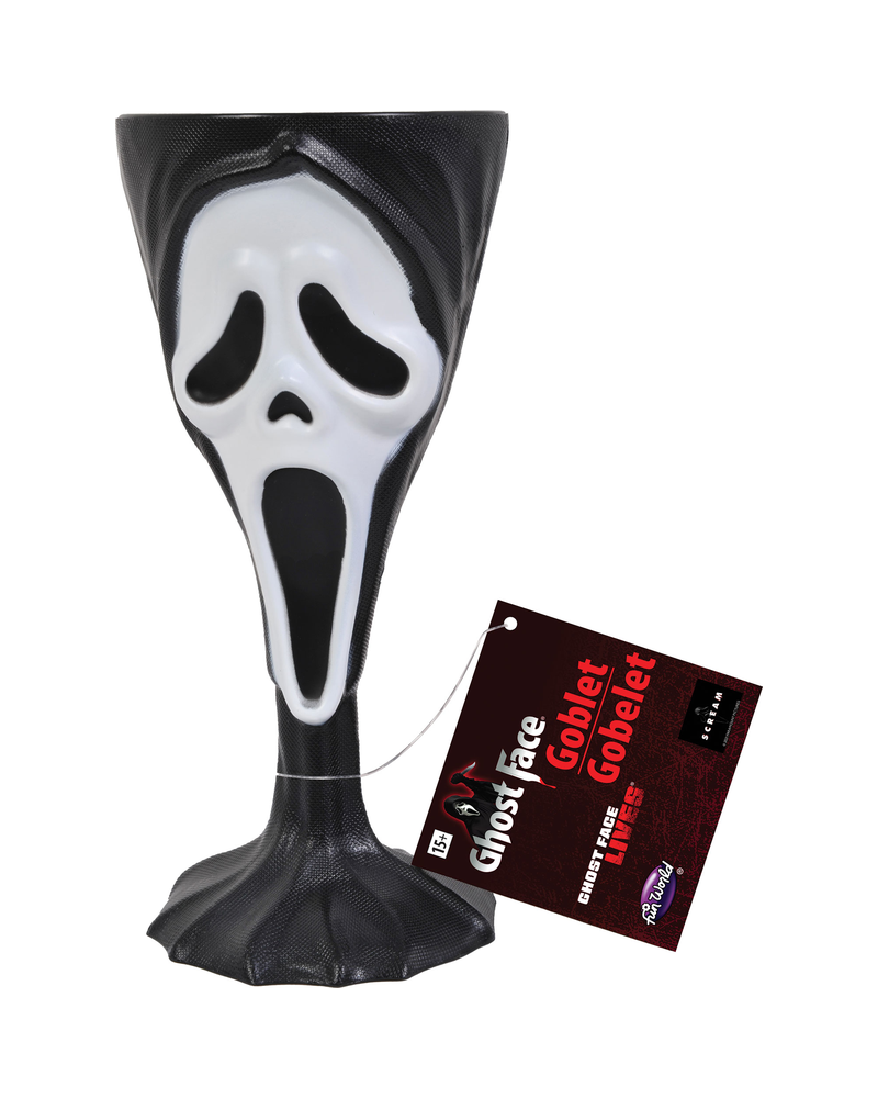 Ghost Face Plastic Goblet with 3D Design