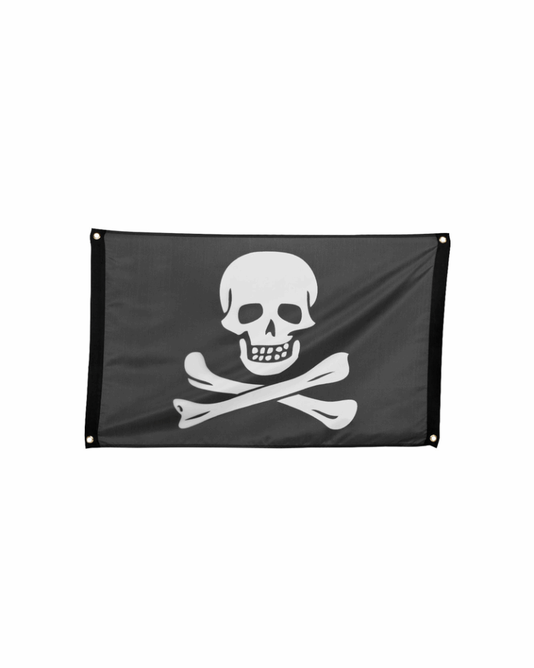 Jolly Roger Pirate Flag with Skull & Crossbones (90x60cm)