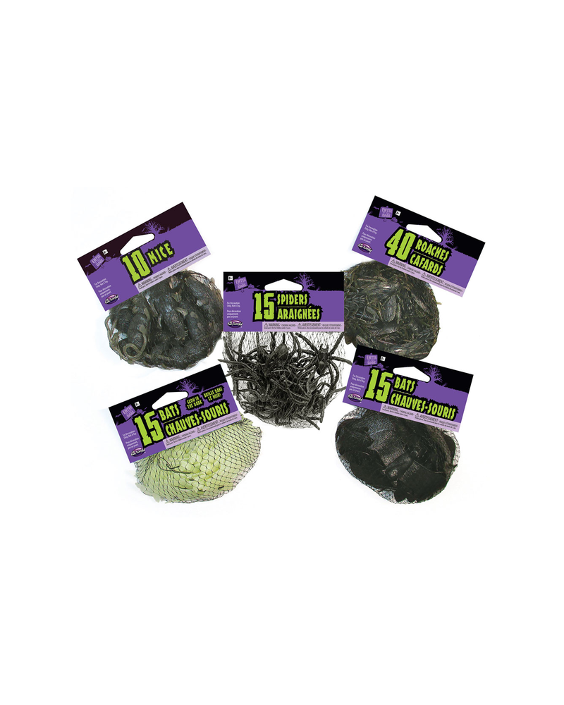 Creepy Creatures Halloween Assortment Spiders Mice Bats