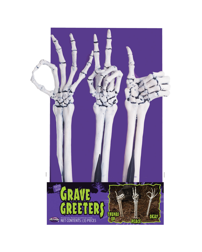 Grave Greeters Halloween Skeleton Hands Decoration
