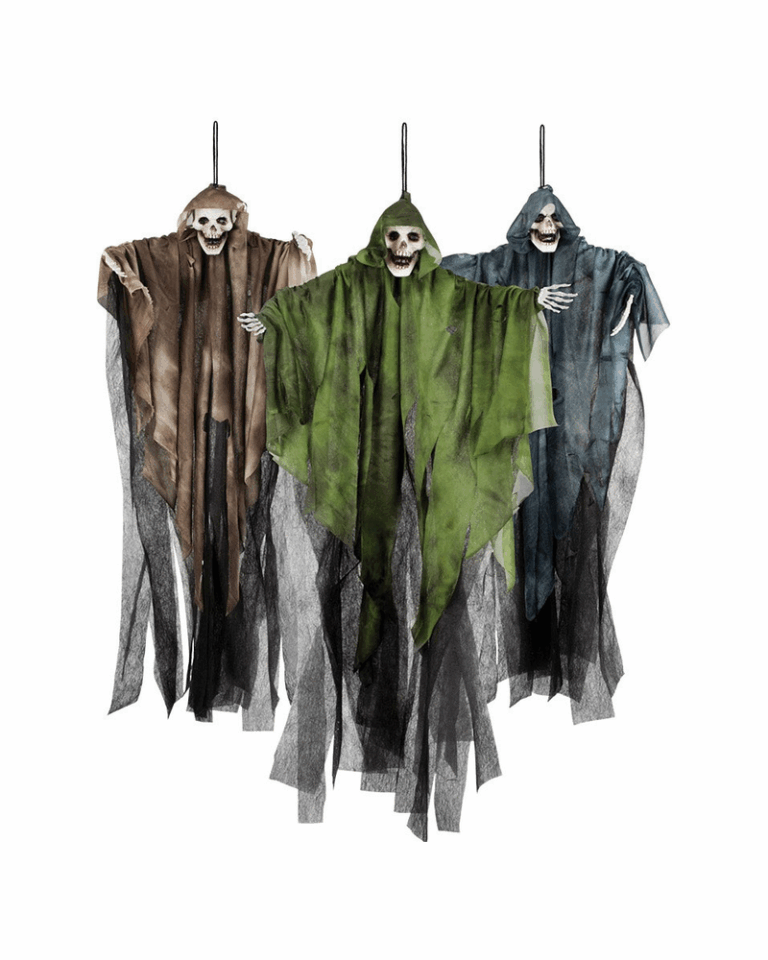 Polyester Hanging Reaper Decoration with Hood (65cm)