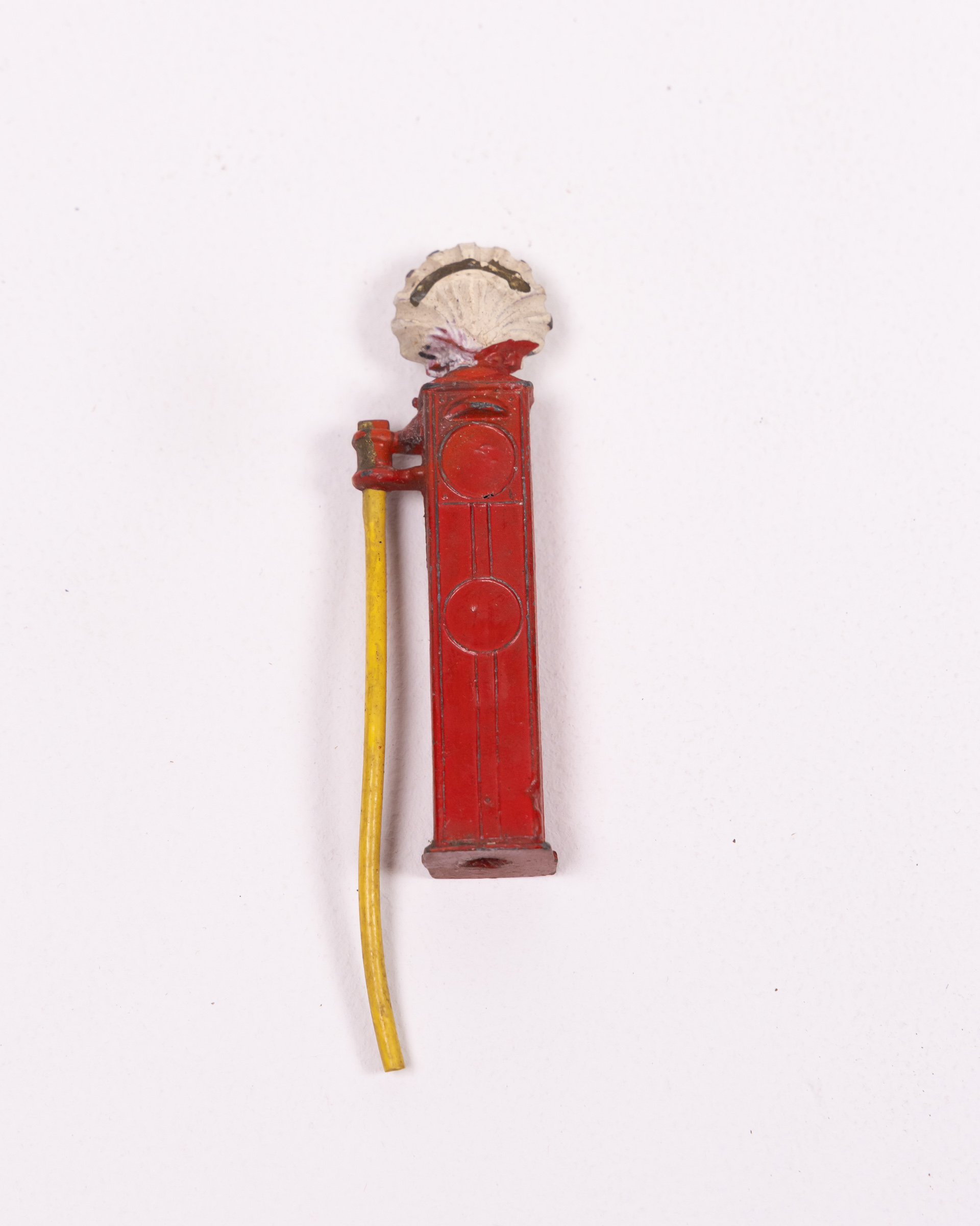 Vintage Metal Shell Petrol Pump Toy with Hose