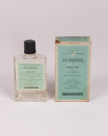 Vintage Atorhinal Erce Glass Gargle with Original Box