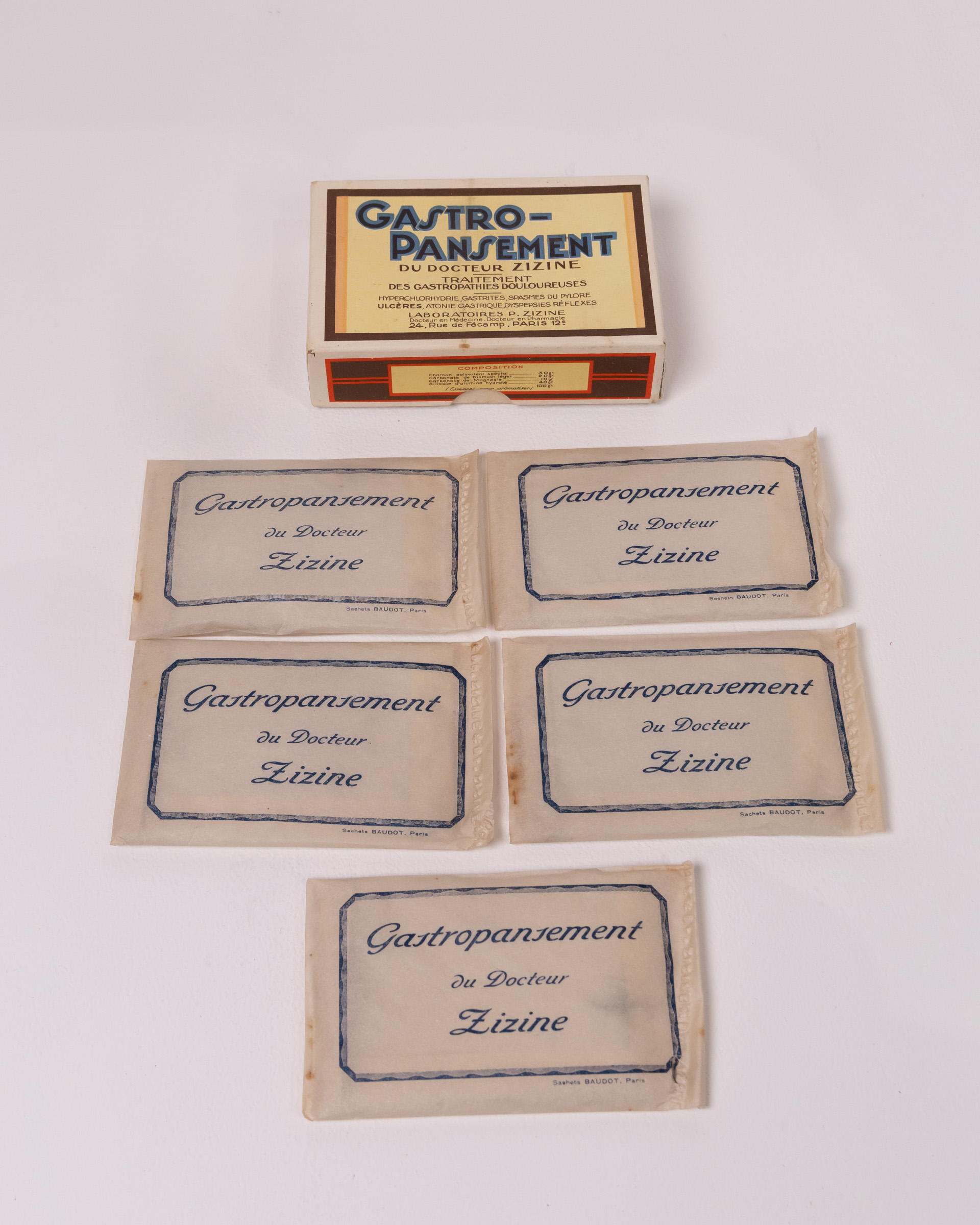Vintage Gastro-Pansement Du Docteur Zizine Pouches