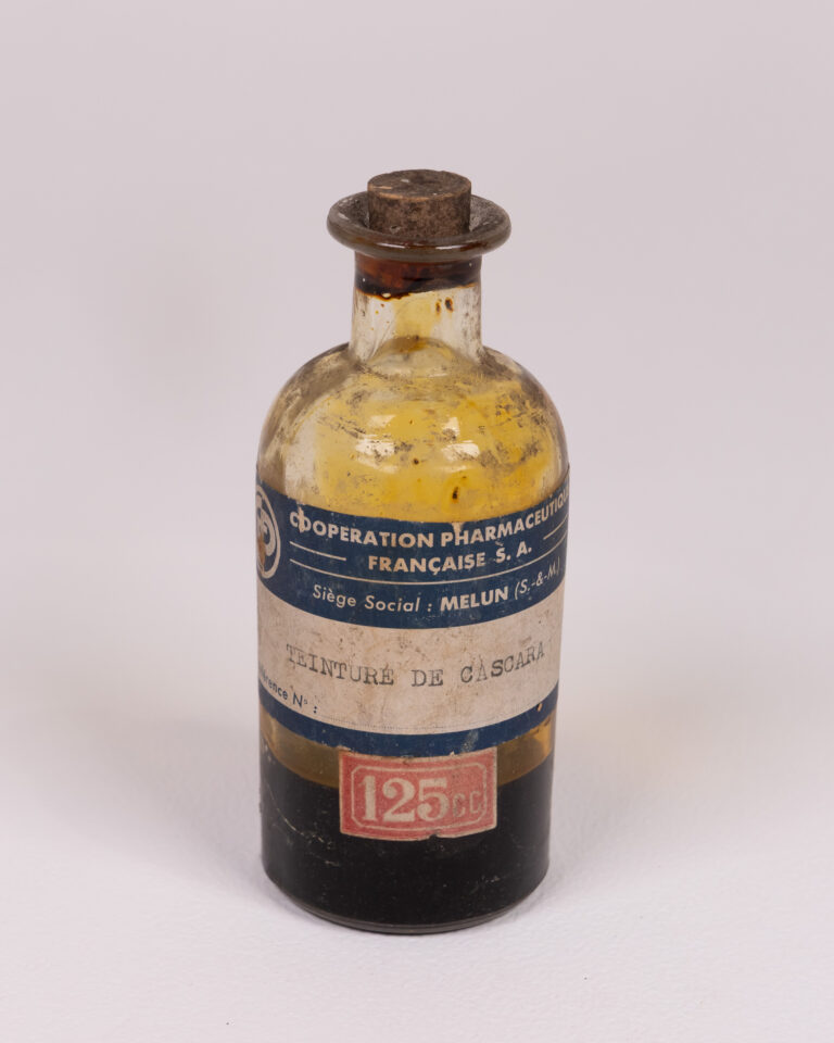 Vintage French Teinture de Cascara Bottle with Cork