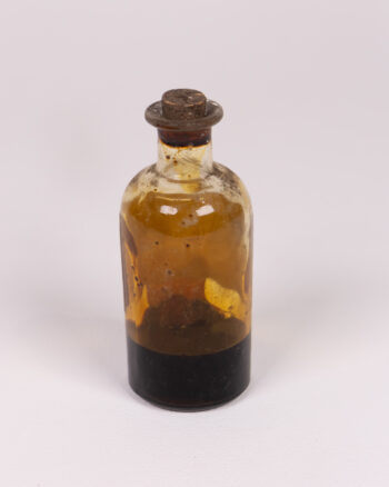 Vintage French Teinture de Cascara Bottle with Cork