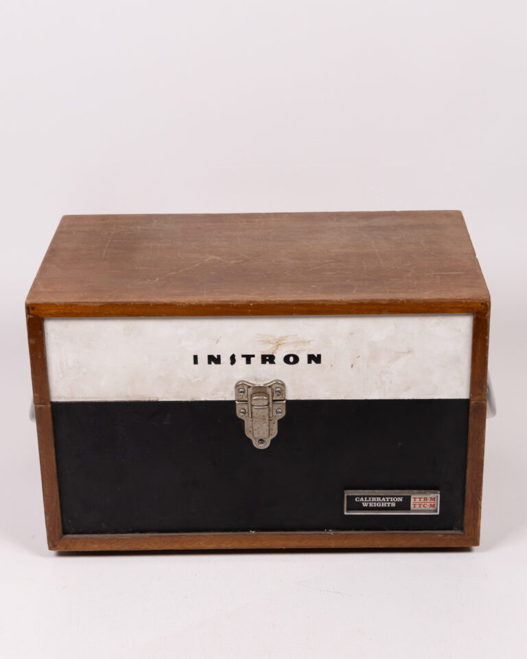 Vintage Instron Wooden Calibration Weight Box with Latch