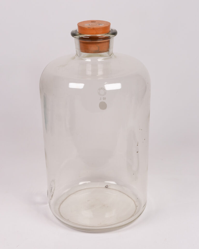 Vintage Clear Glass Jar with Wooden Stopper - 10L