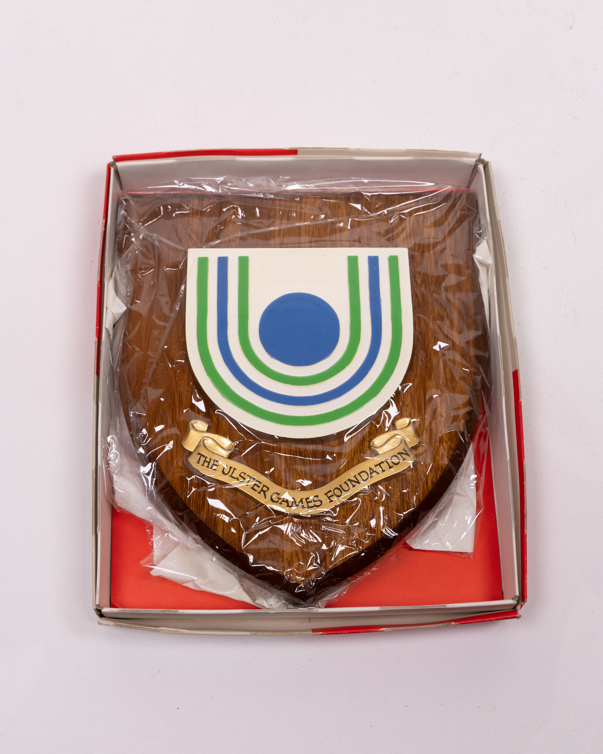 Borough of Ards Wooden Presentation Plaque with Tower