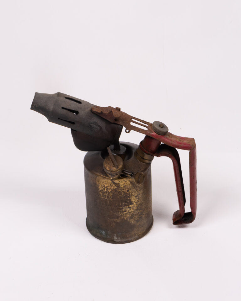 Vintage Brass Blowtorch with Red Handle