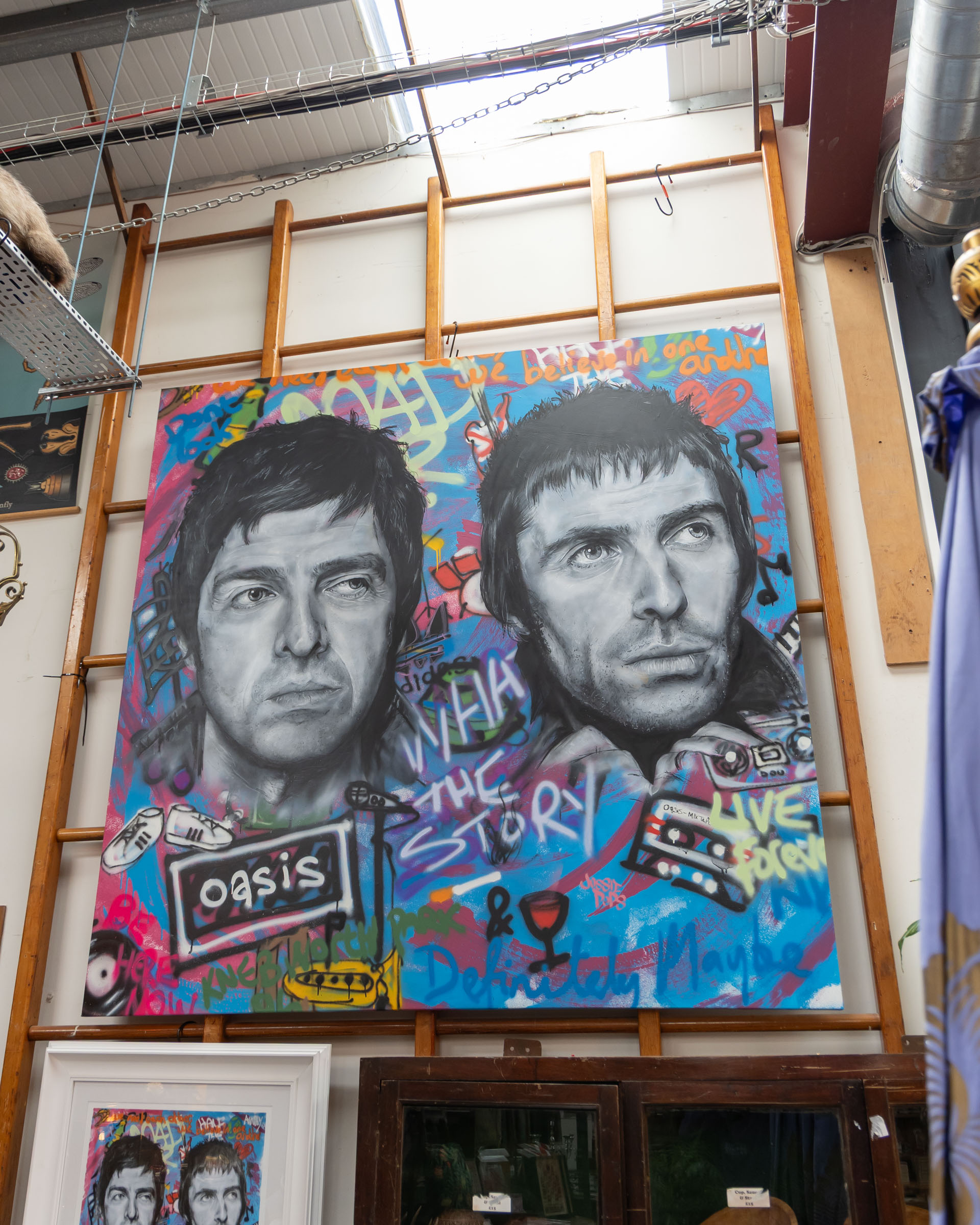 Oasis Brothers Liam & Noel Gallagher Canvas Painting