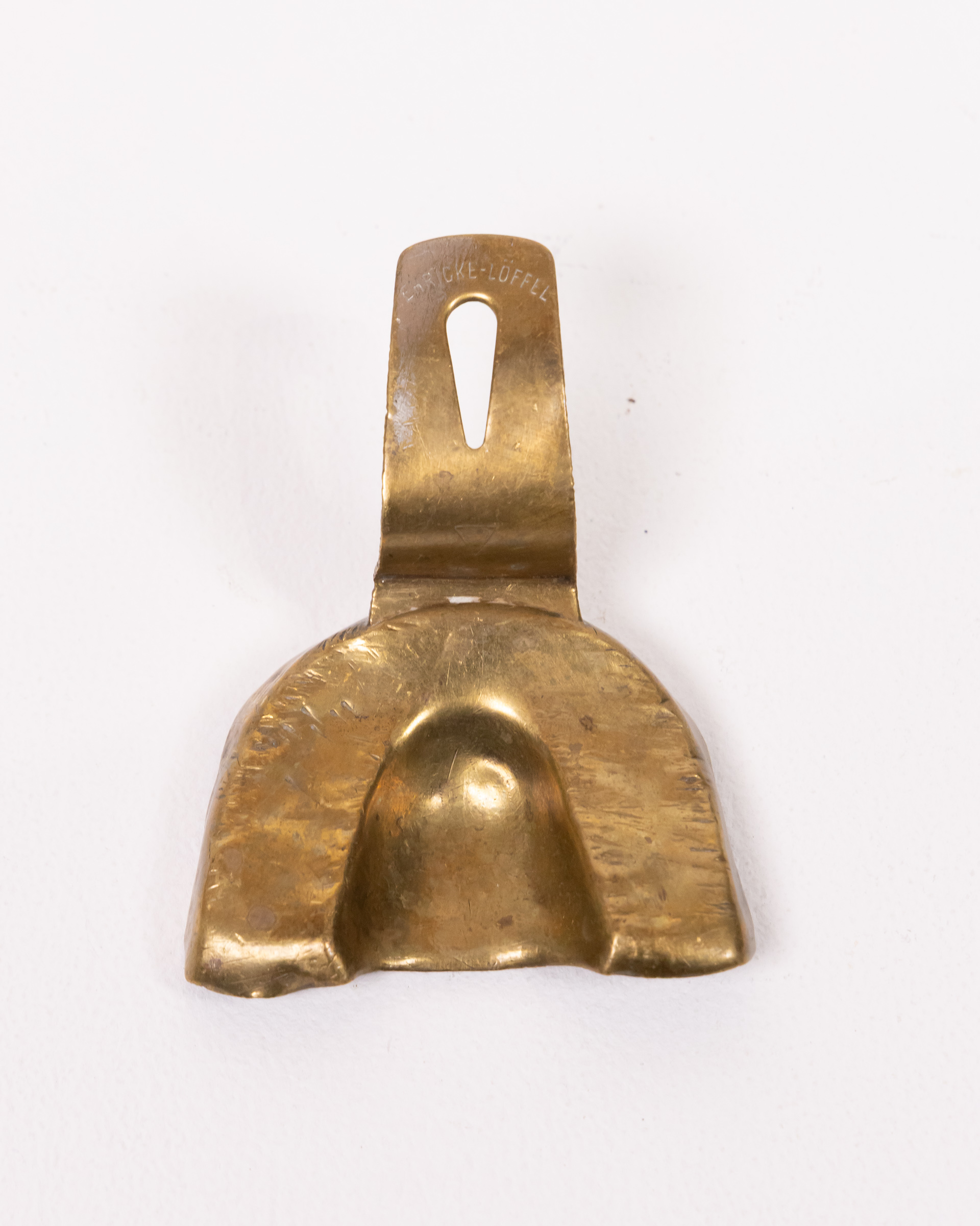 Vintage Brass Dental Impression Tray with Enricke-Löffel Mark