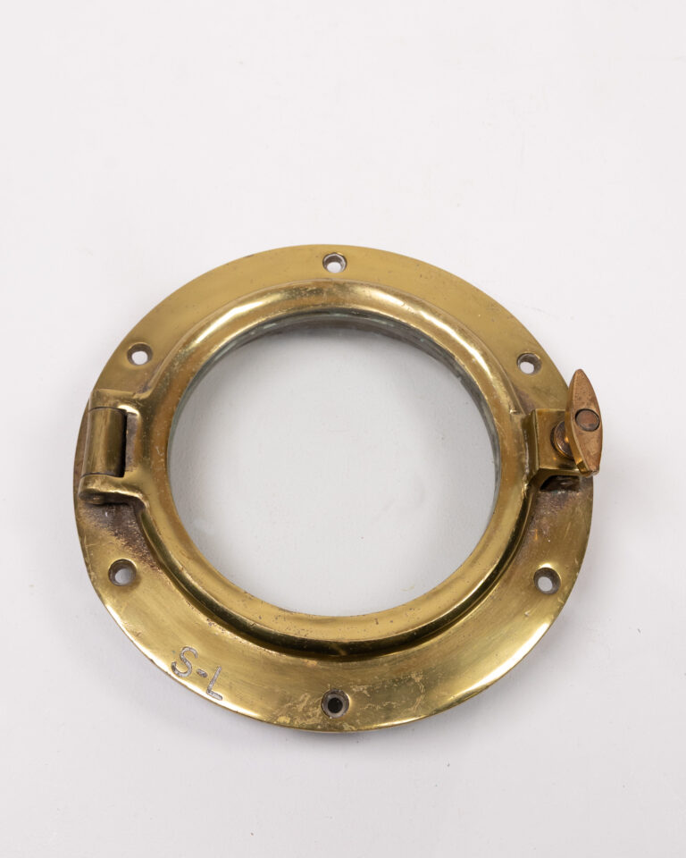 Vintage Brass Ship Porthole with Glass