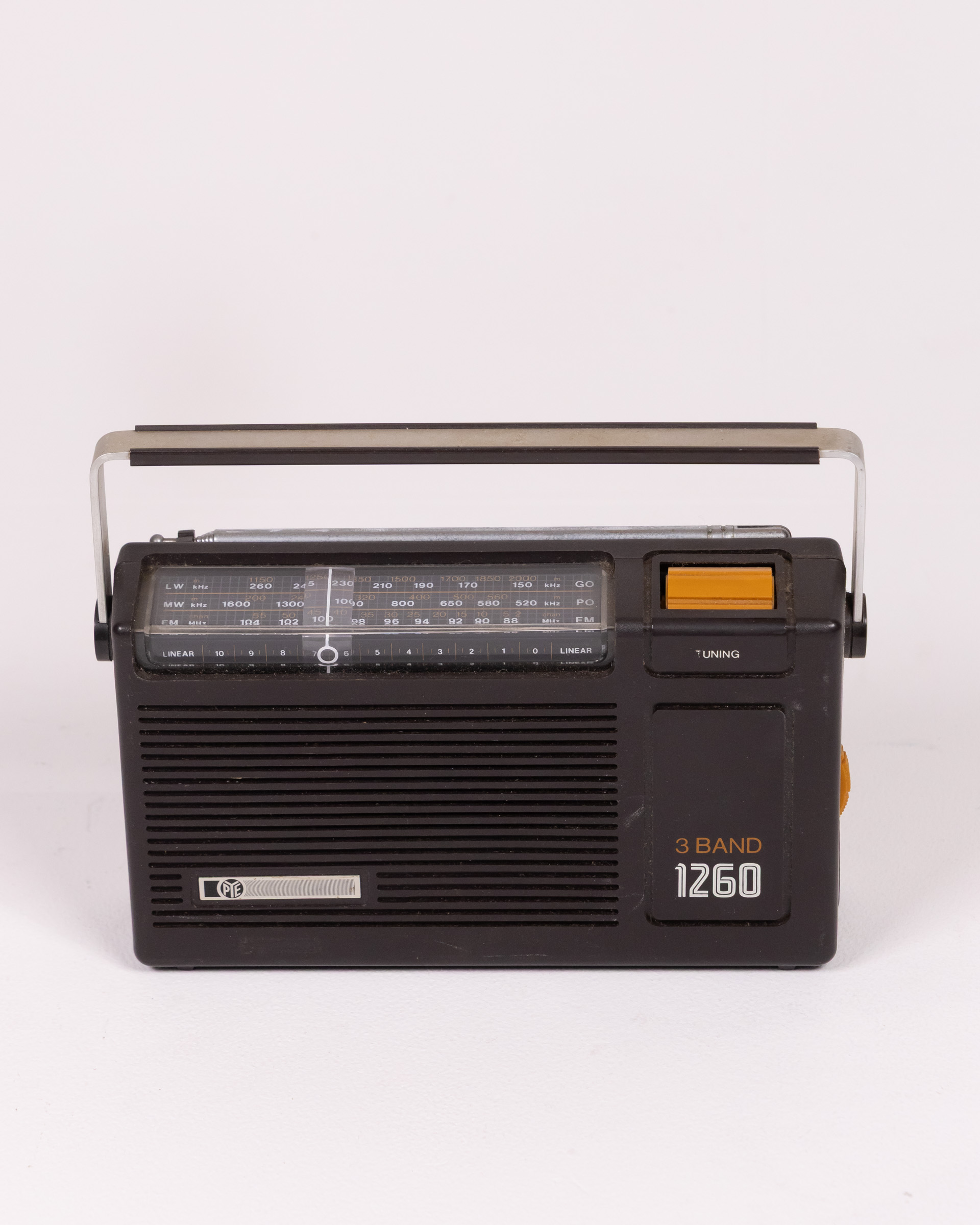 Vintage 3 Band Radio with Silver Handle