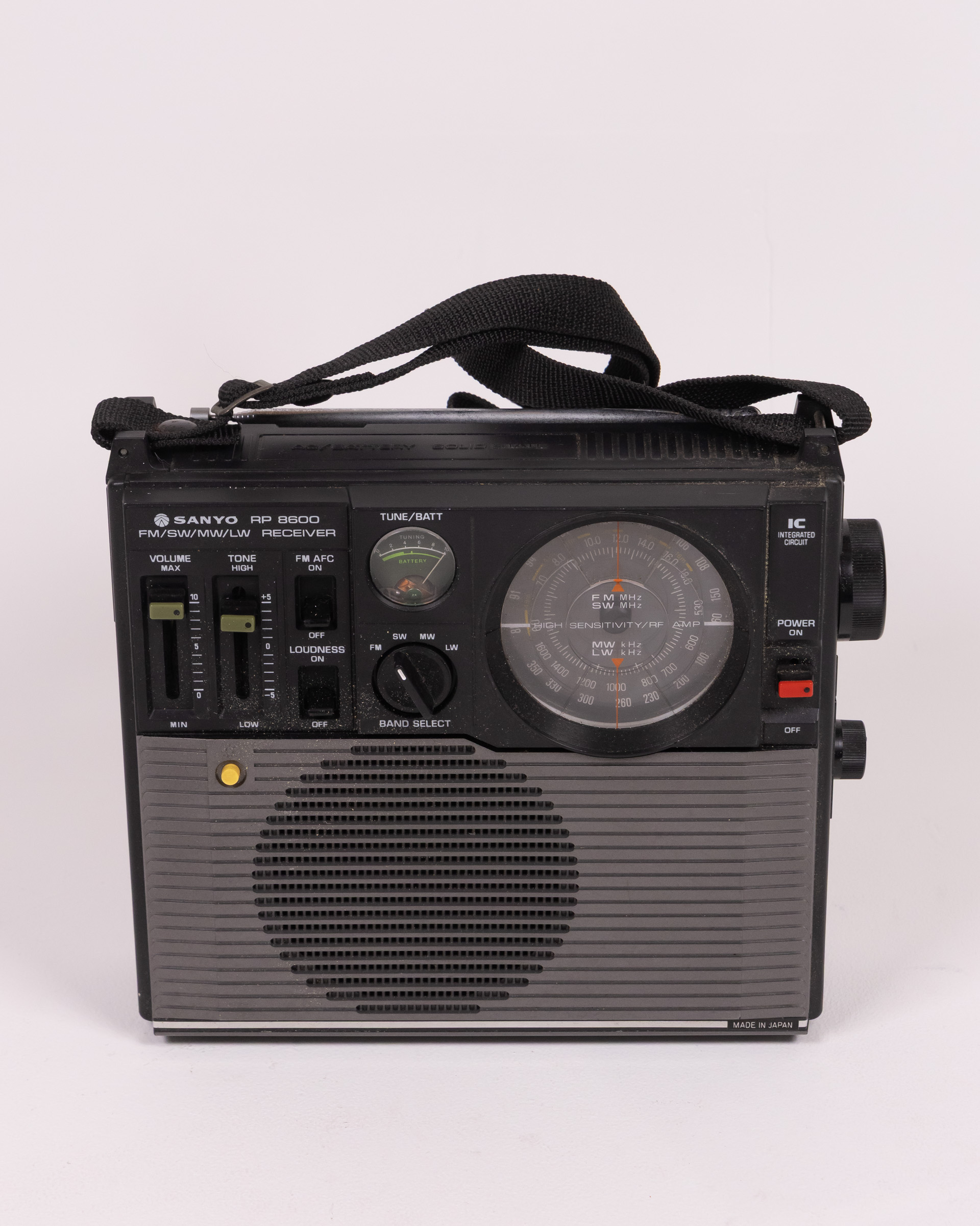 Vintage Sanyo Radio Receiver with Carry Strap - On The Square Emporium