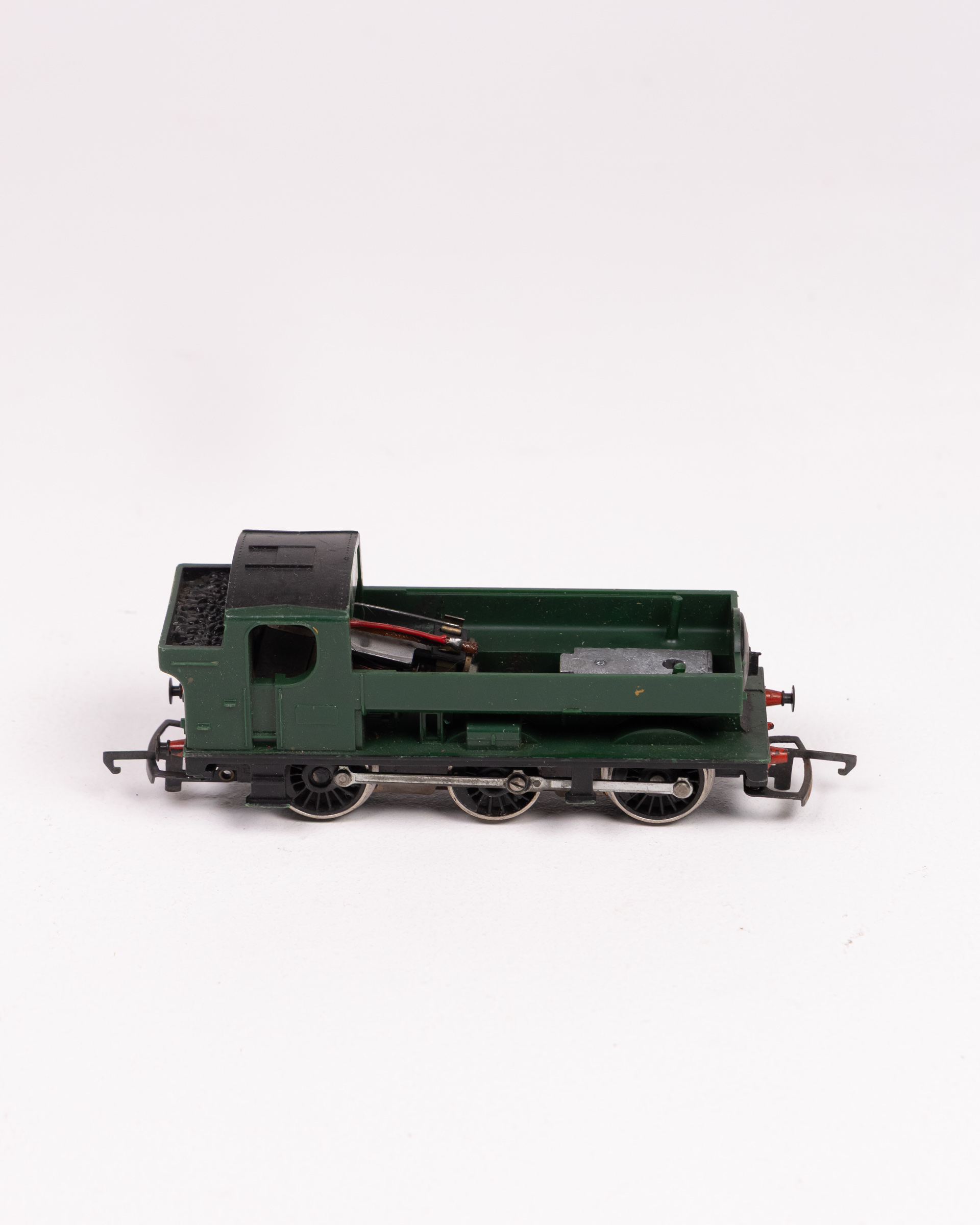 Vintage Green Metal Toy Train Locomotive with Number