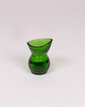 Vintage Green Glass Eye Bath with Angled Rim
