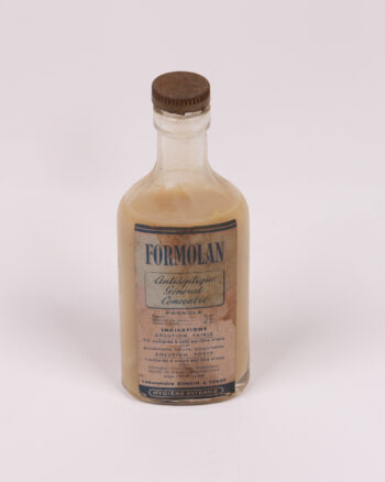 Vintage Formolan Antiseptic Bottle with Original Label