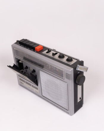Hitec Silver Radio Cassette Recorder with Cassette Player