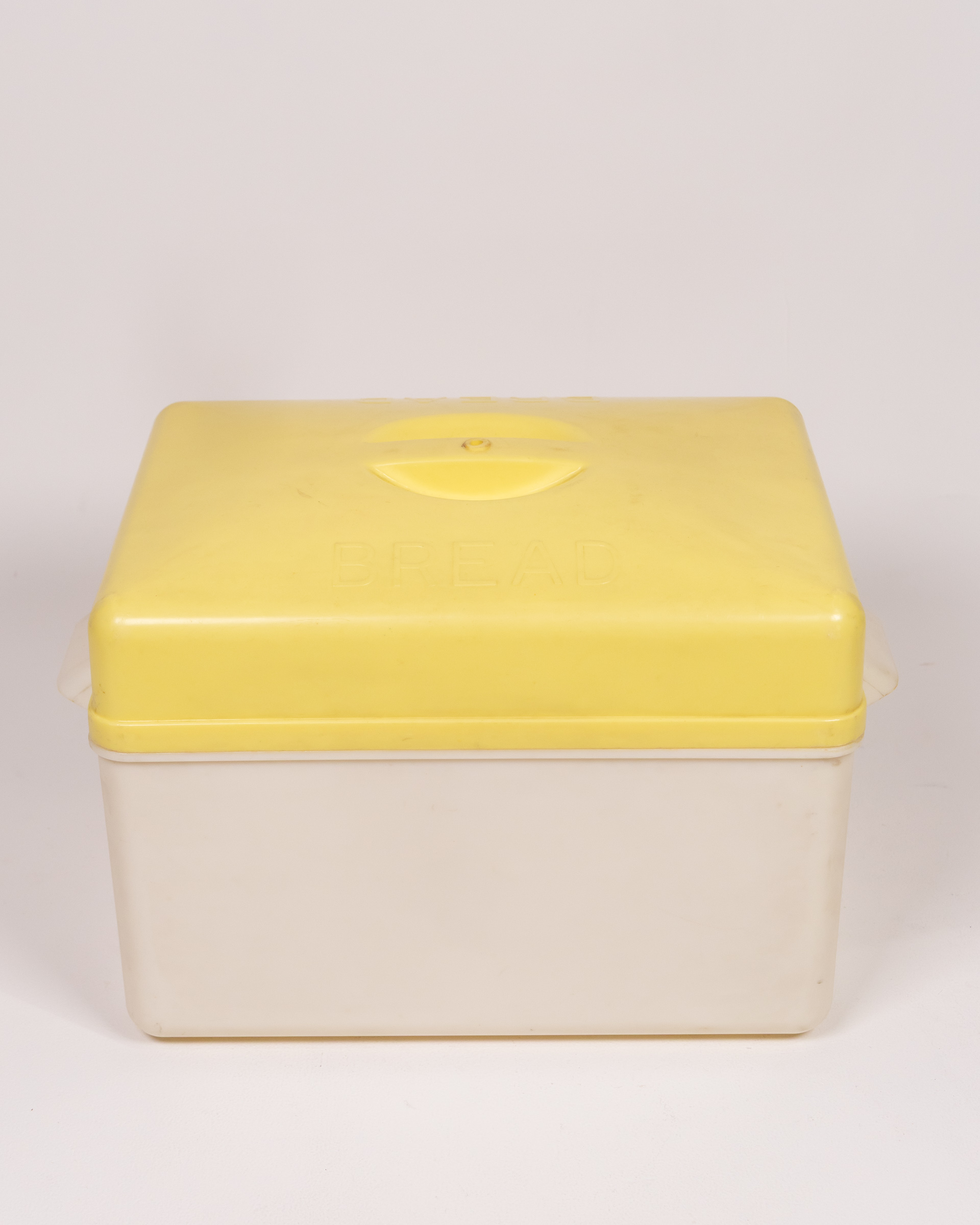 Vintage Jury Plastic Bread Bin with Yellow Lid