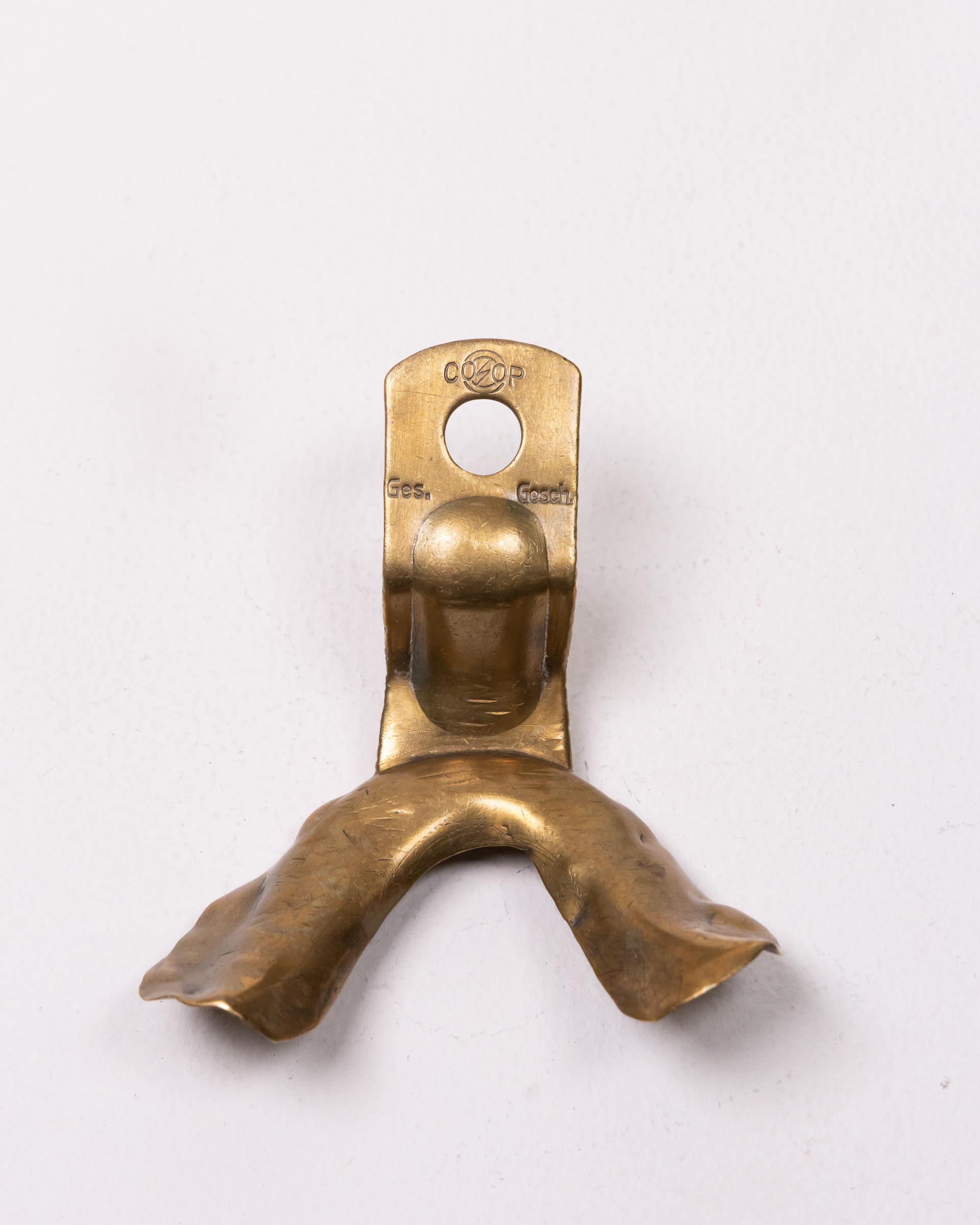 Vintage Brass Dental Impression Tray with Cozodip Logo
