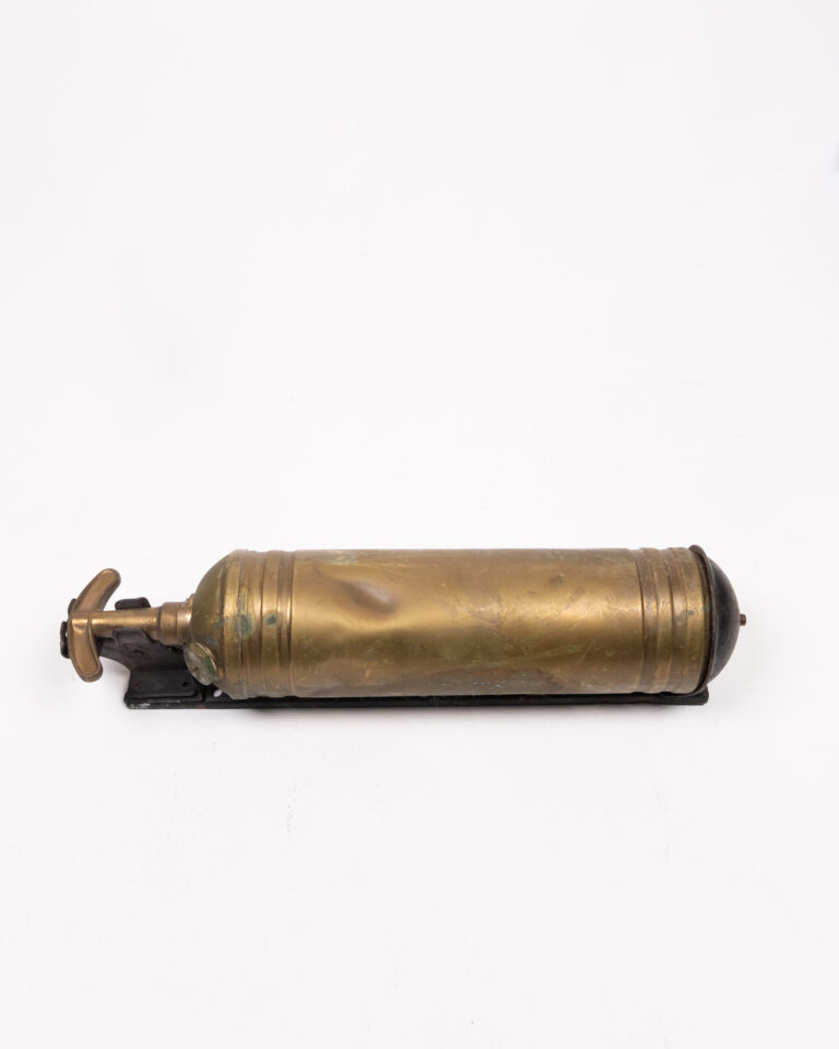 Antique Brass Fire Extinguisher with Mounting Bracket